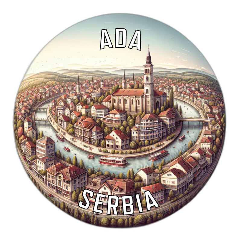 Ada Serbia Souvenir Die Cut Flat Magnet 2-Inch