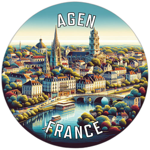 Agen France Souvenir Vinyl Decal Sticker 6-Inch