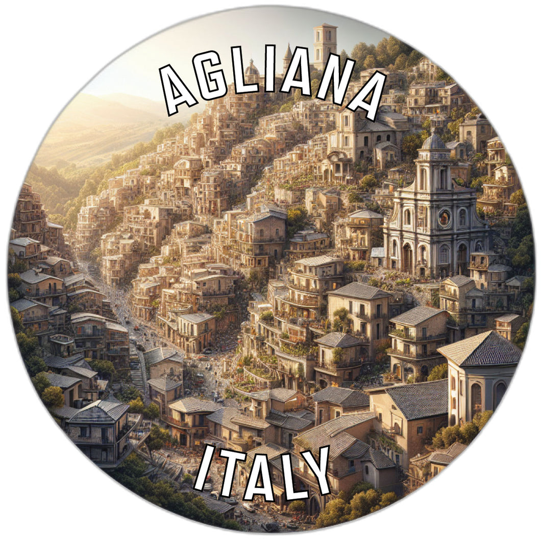 Agliana Italy Souvenir Die Cut Flat Magnet 2-Inch