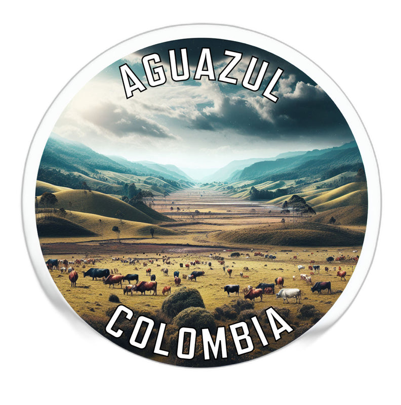 Aguazul Colombia Souvenir Vinyl Decal Sticker 6-Inch