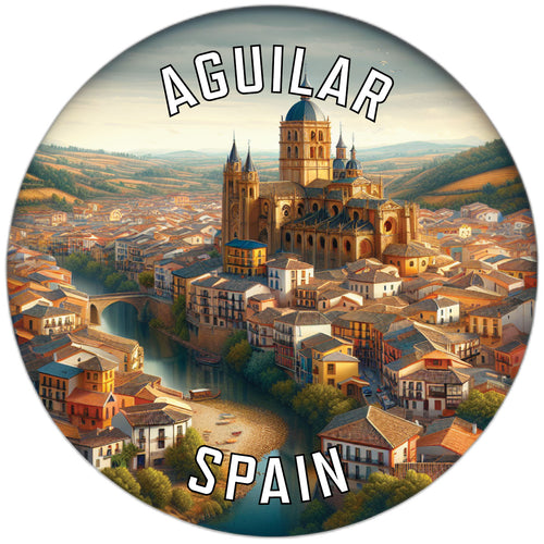 Aguilar Spain Souvenir Die Cut Flat Magnet 6-Inch