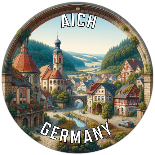 Aich Germany Souvenir Die Cut Flat Magnet 2-Inch