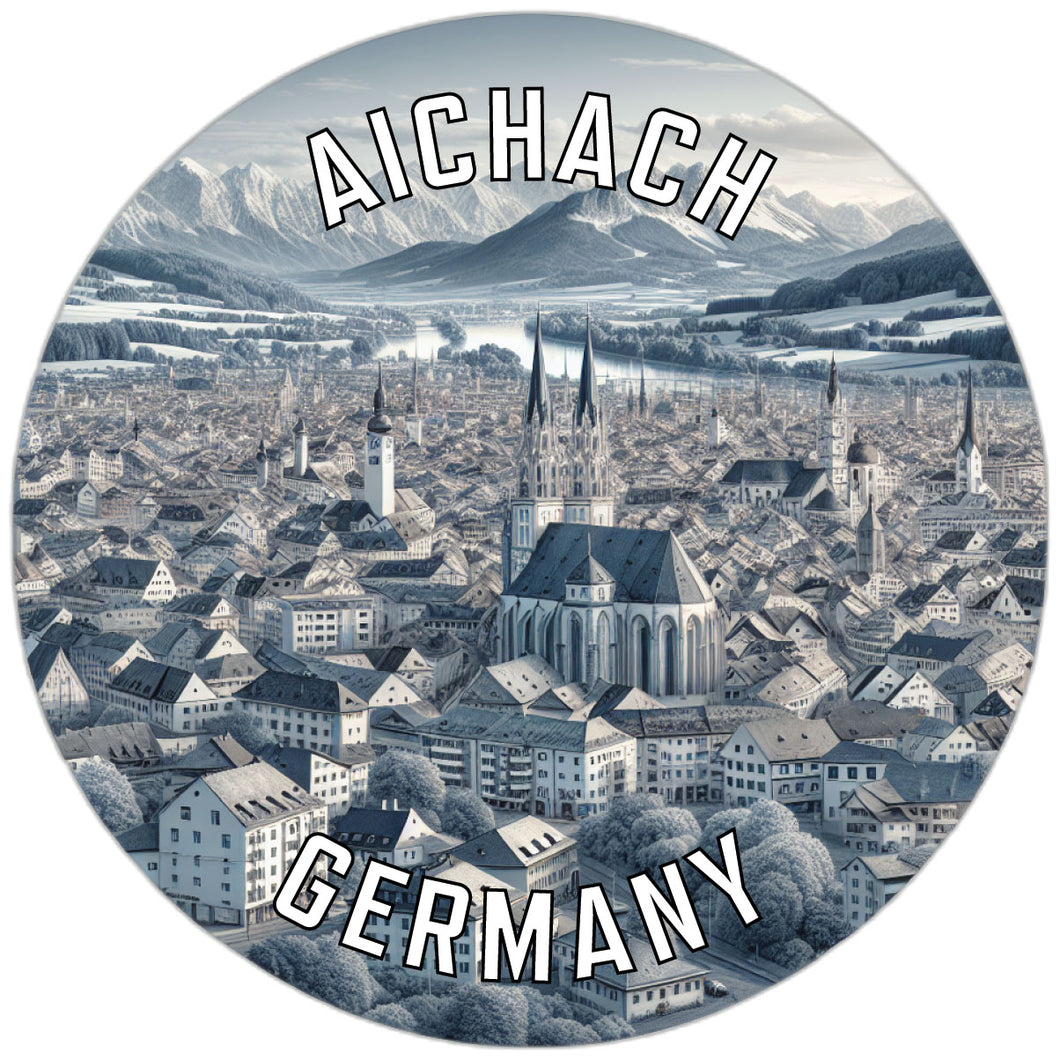 Aichach Germany Souvenir Die Cut Flat Magnet 2-Inch