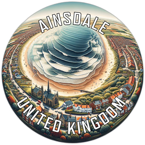 Ainsdale United Kingdom Souvenir Die Cut Flat Magnet 2-Inch