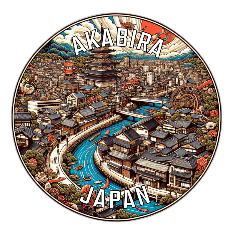 Akabira Japan Souvenir Die Cut Flat Magnet 2-Inch