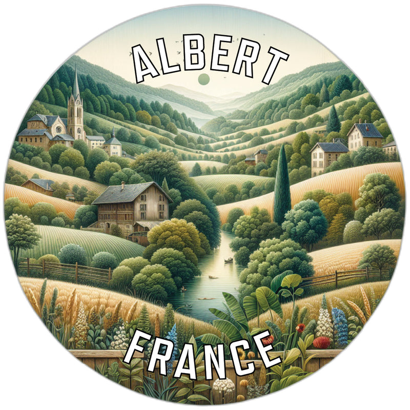 Albert France Souvenir Die Cut Flat Magnet 2-Inch