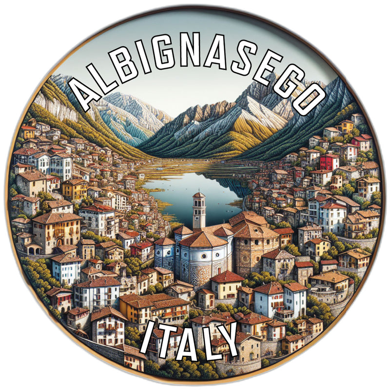 Albignasego Italy Souvenir Die Cut Flat Magnet 6-Inch