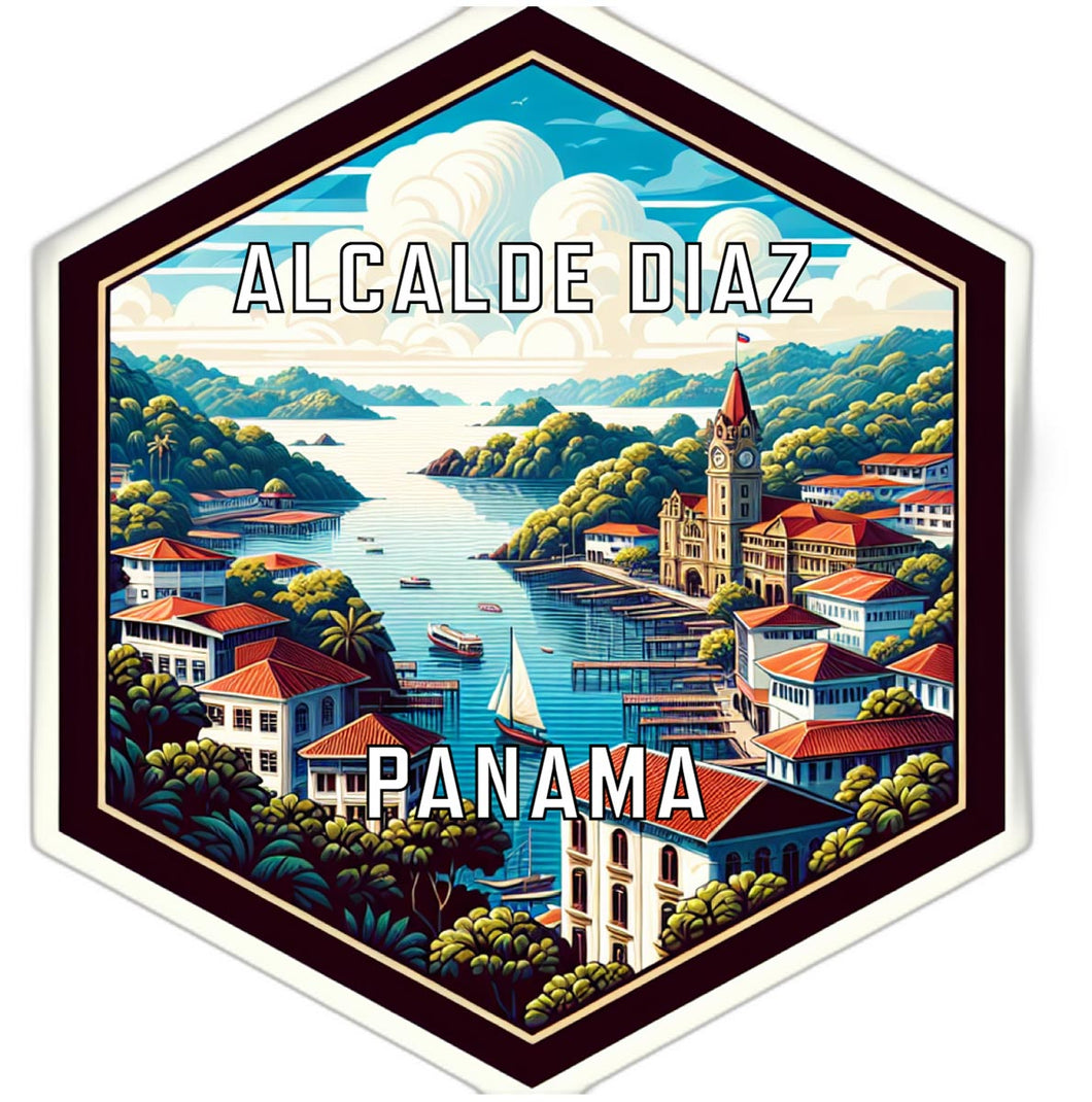 Alcalde Diaz Panama Travel Destination Souvenir Vinyl Decal Sticker 6-Inch