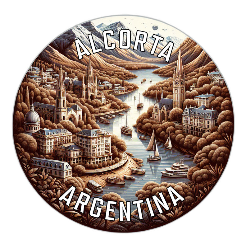Alcorta Argentina Souvenir Die Cut Flat Magnet 6-Inch