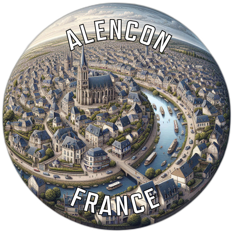 Alencon France Souvenir Vinyl Decal Sticker 2-Inch