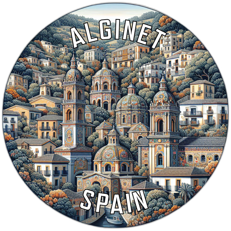 Alginet Spain Souvenir Die Cut Flat Magnet 2-Inch