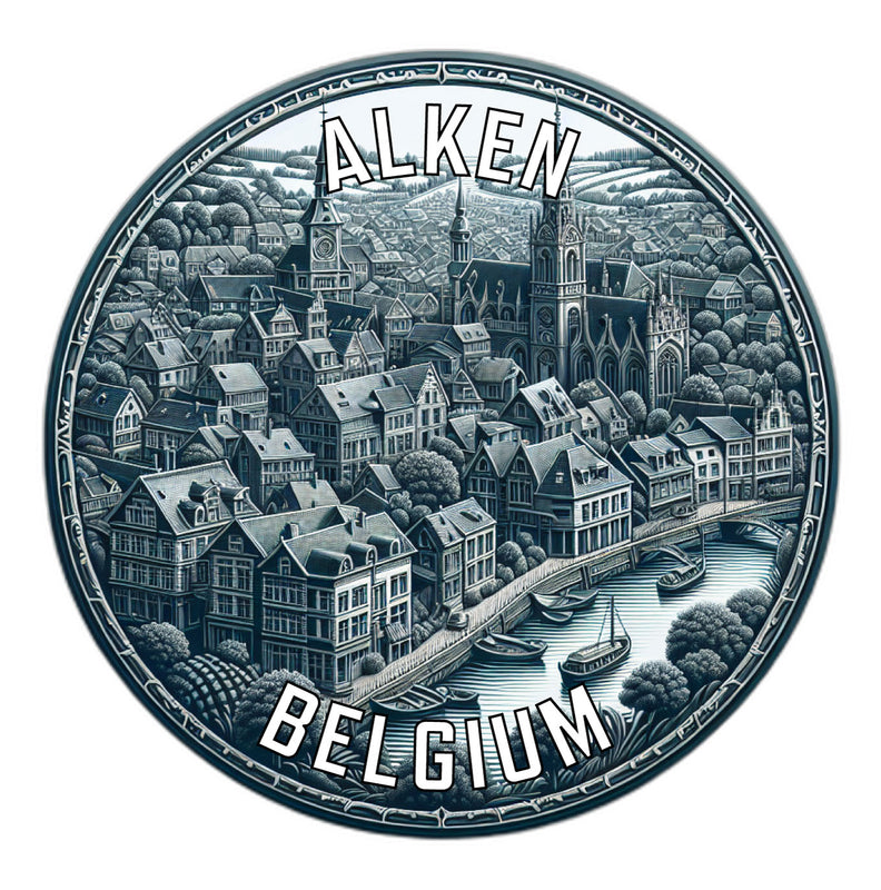 Alken Belgium Souvenir Vinyl Decal Sticker 2-Inch