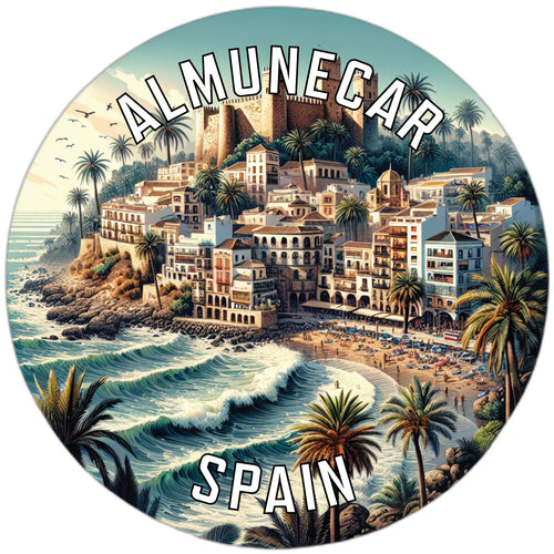 Almunecar Spain Souvenir Die Cut Flat Magnet 6-Inch