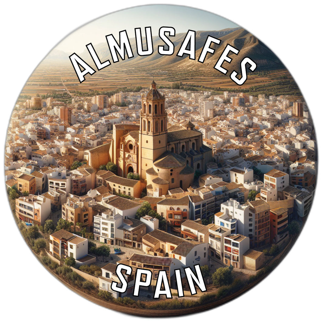 Almusafes Spain Souvenir Die Cut Flat Magnet 6-Inch
