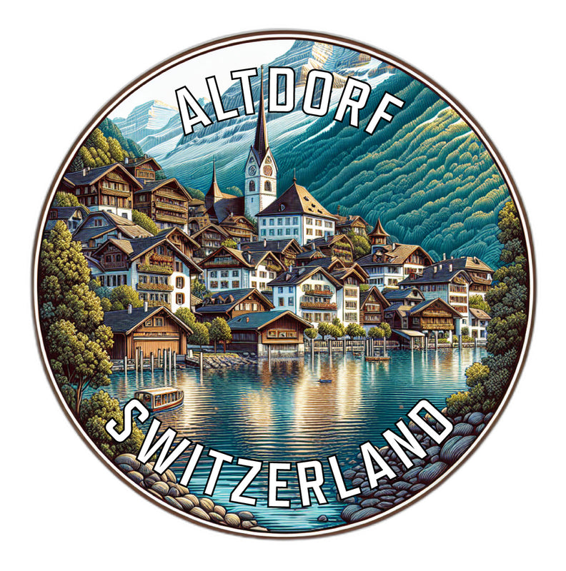 Altdorf Switzerland Souvenir Die Cut Flat Magnet 6-Inch