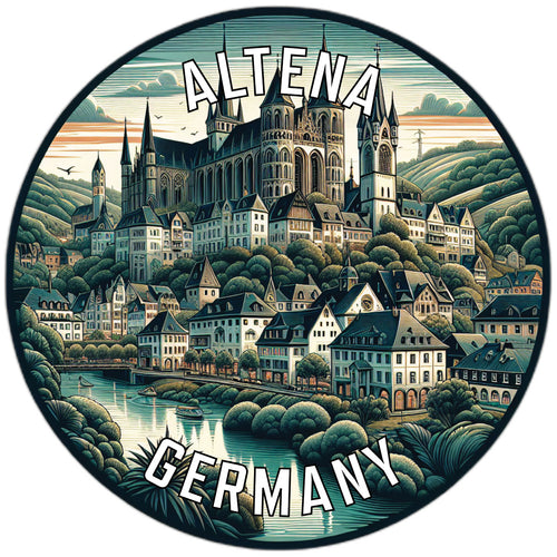 Altena Germany Souvenir Die Cut Flat Magnet 2-Inch