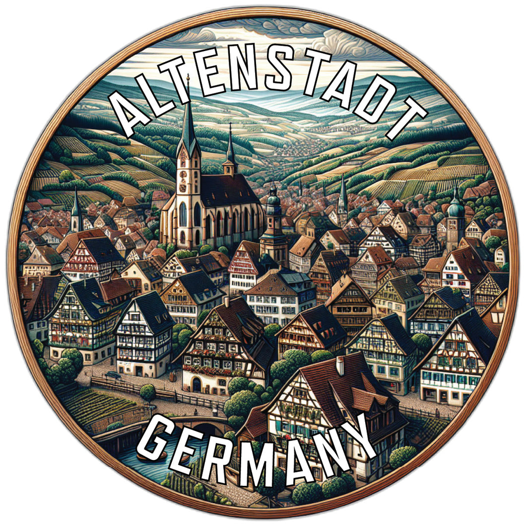 Altenstadt Germany Souvenir Die Cut Flat Magnet 2-Inch