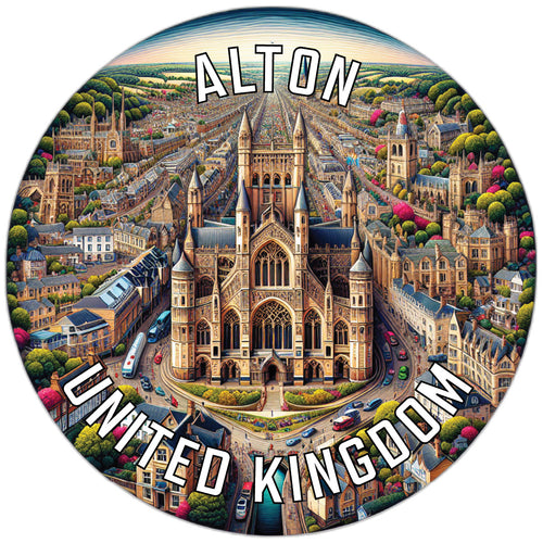 Alton United Kingdom Souvenir Die Cut Flat Magnet 6-Inch