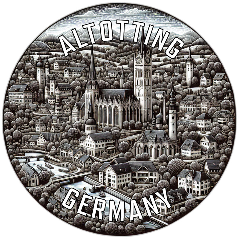 Altotting Germany Souvenir Die Cut Flat Magnet 6-Inch