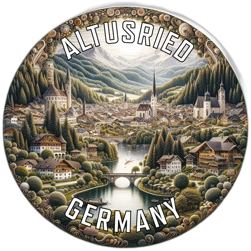 Altusried Germany Souvenir Die Cut Flat Magnet 2-Inch
