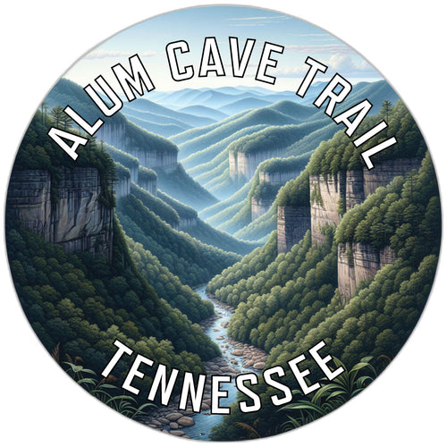 Alum Cave Trail Souvenir Die Cut Flat Magnet 6-Inch