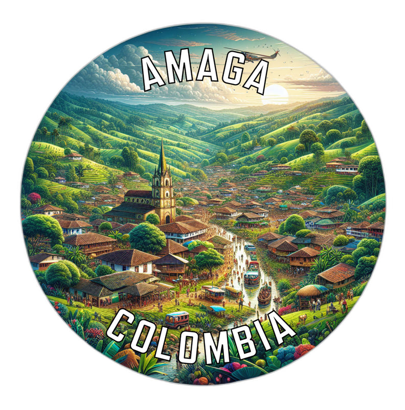 Amaga Colombia Souvenir Vinyl Decal Sticker 2-Inch