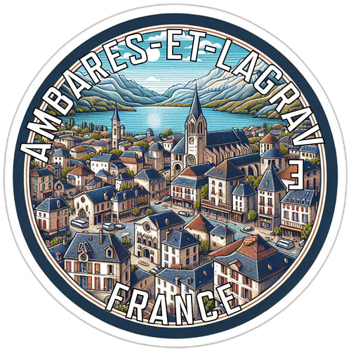 Ambares et Lagrave France Souvenir Die Cut Flat Magnet 6-Inch