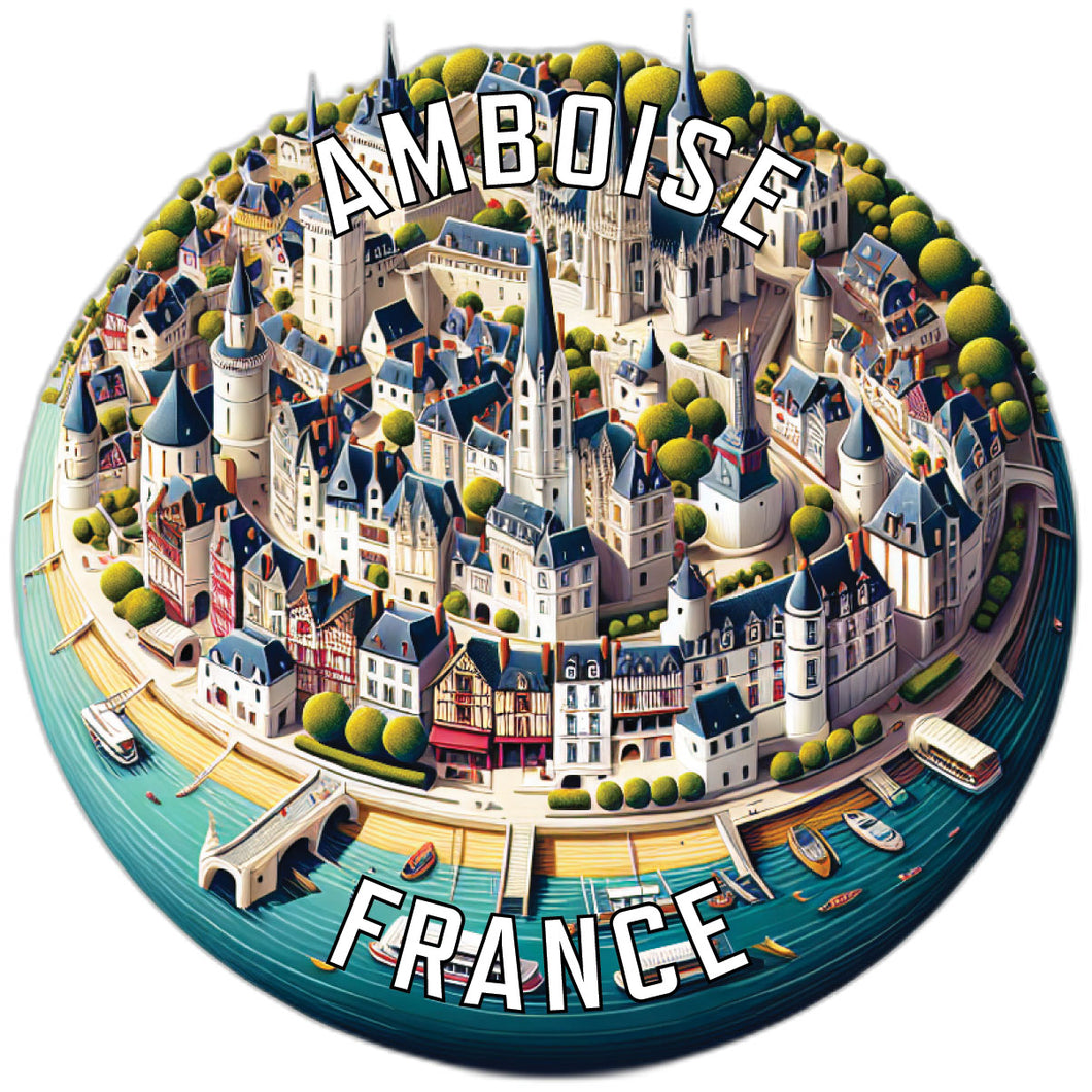 Amboise France Souvenir Die Cut Flat Magnet 6-Inch