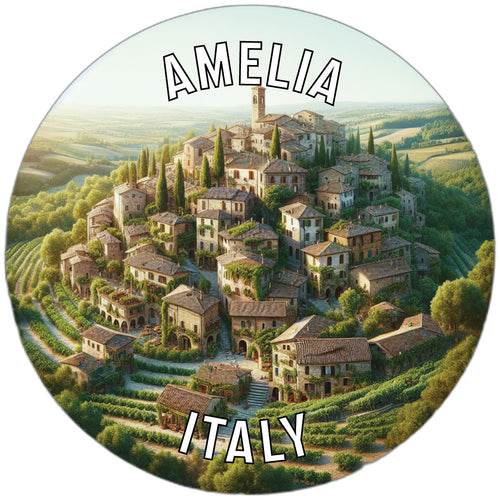 Amelia Italy Souvenir Die Cut Flat Magnet 2-Inch