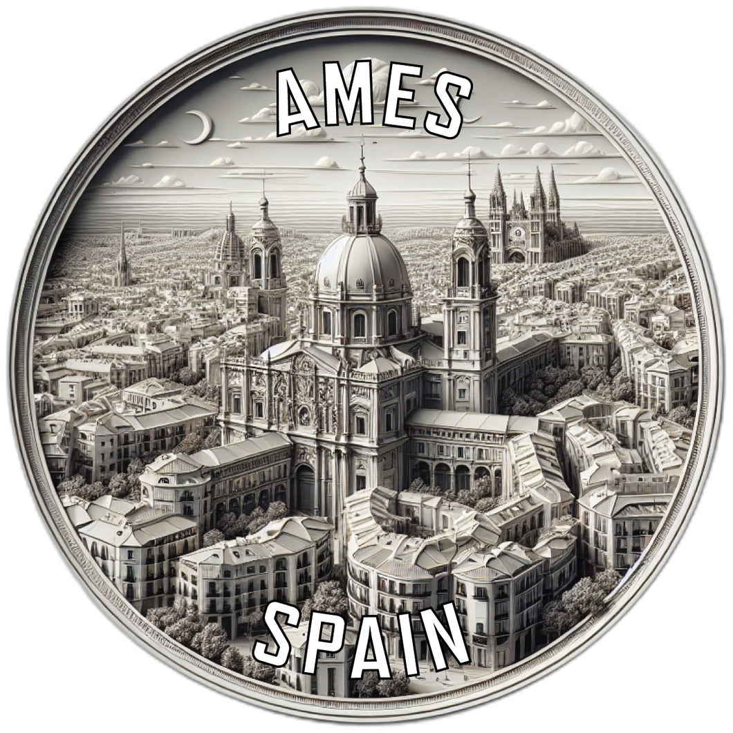 Ames Spain Souvenir Die Cut Flat Magnet 6-Inch
