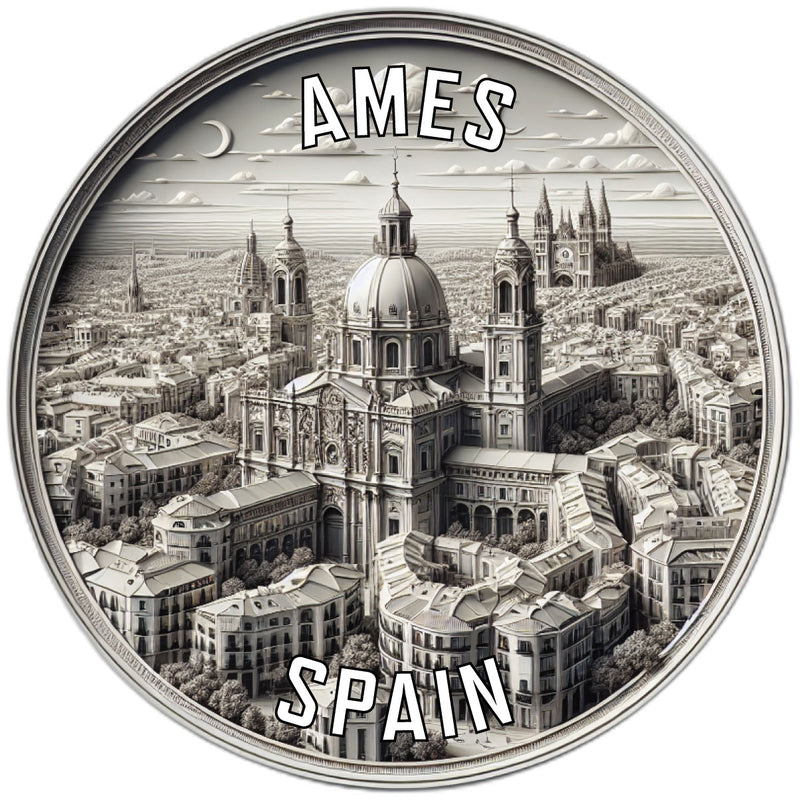 Ames Spain Souvenir Die Cut Flat Magnet 6-Inch