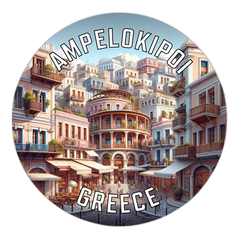 Ampelokipoi Greece Souvenir Die Cut Flat Magnet 2-Inch