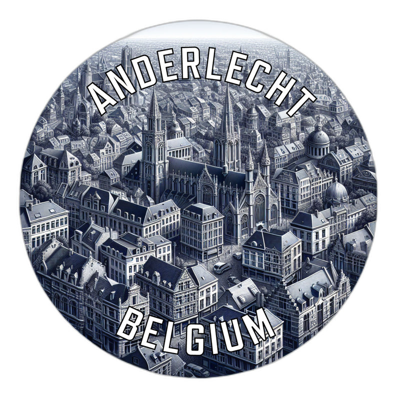 Anderlecht Belgium Souvenir Die Cut Flat Magnet 6-Inch