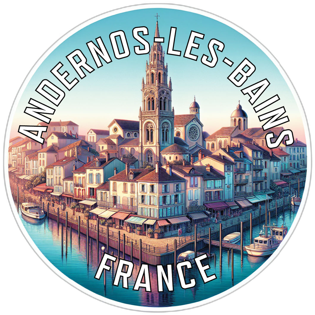 Andernos les Bains France Souvenir Die Cut Flat Magnet 6-Inch