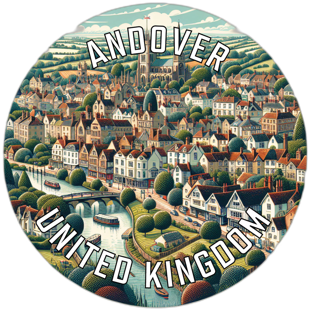 Andover United Kingdom Souvenir Die Cut Flat Magnet 6-Inch