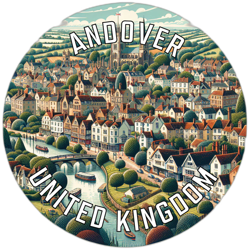 Andover United Kingdom Souvenir Die Cut Flat Magnet 6-Inch