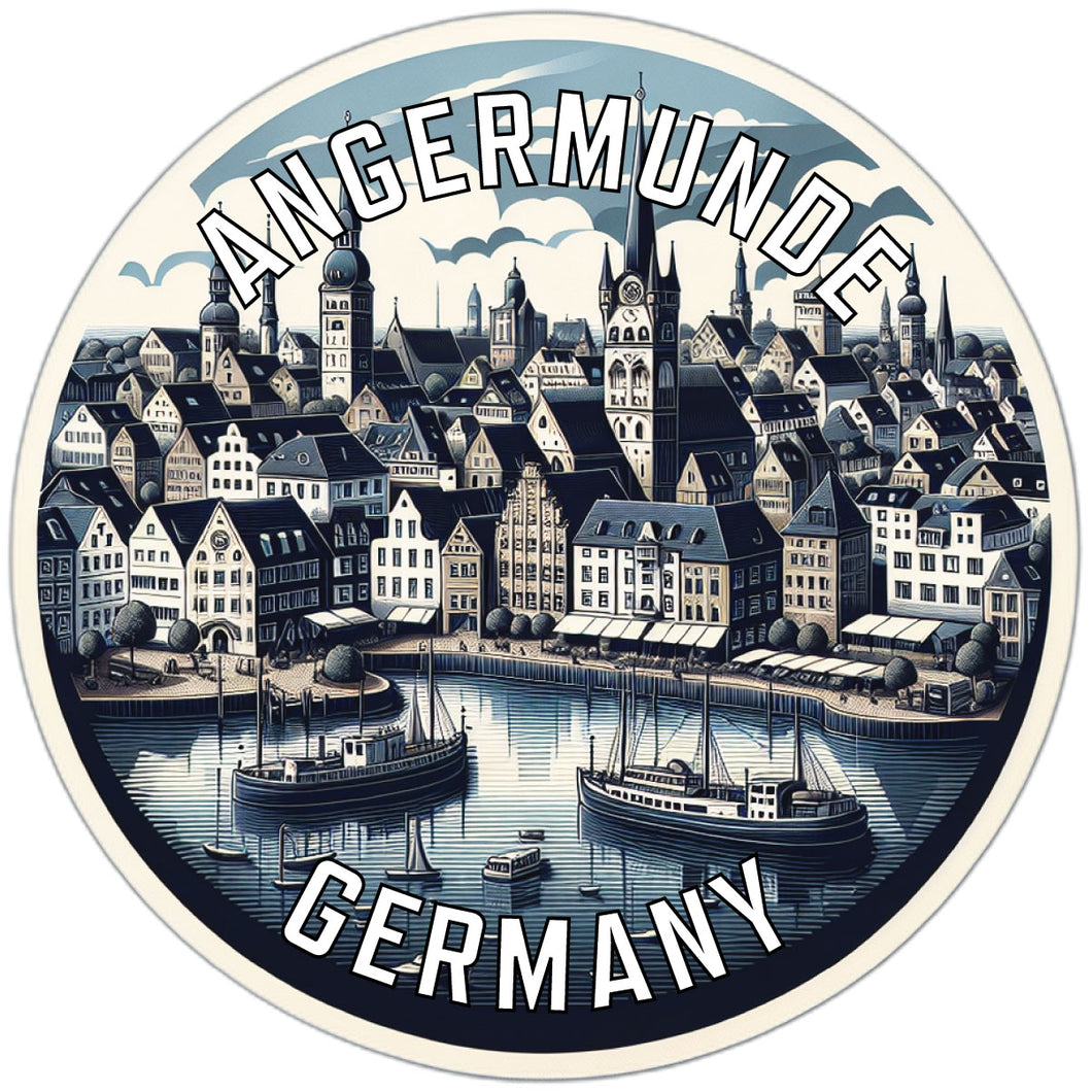 Angermunde Germany Souvenir Die Cut Flat Magnet 2-Inch