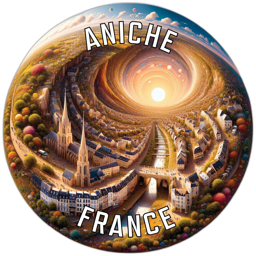 Aniche France Souvenir Die Cut Flat Magnet 6-Inch