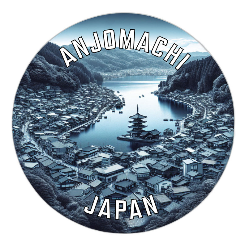 Anjomachi Japan Souvenir Die Cut Flat Magnet 2-Inch