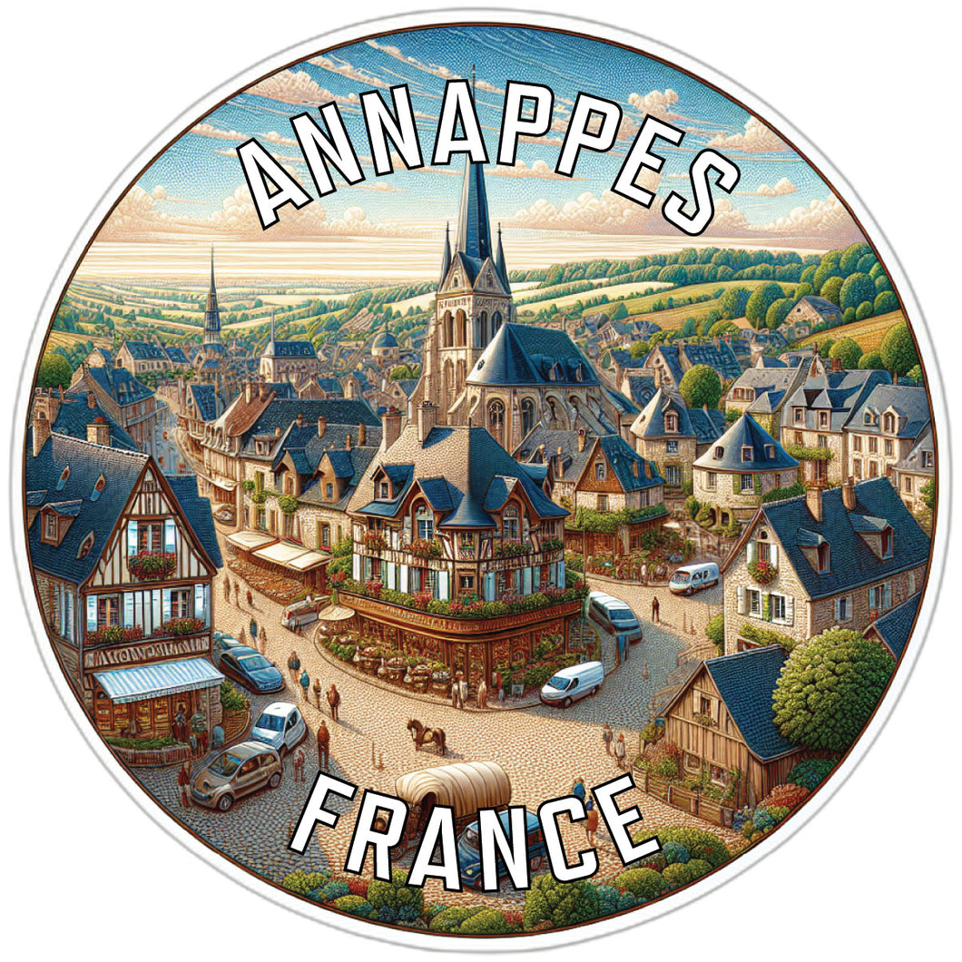 Annappes France Souvenir Die Cut Flat Magnet 6-Inch