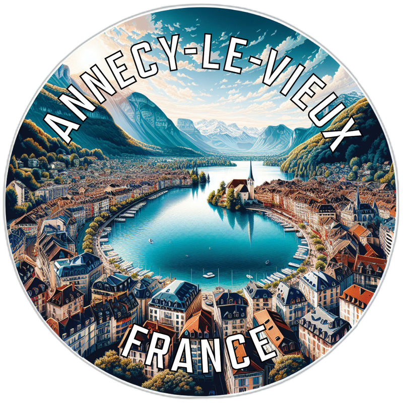 Annecy le Vieux France Souvenir Die Cut Flat Magnet 2-Inch