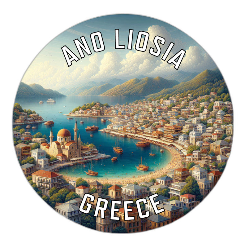 Ano Liosia Greece Souvenir Vinyl Decal Sticker 6-Inch