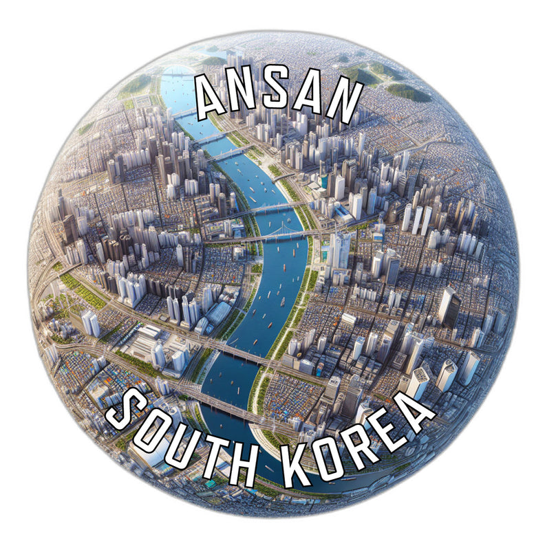 Ansan Korea South Souvenir Die Cut Flat Magnet 3-Inch