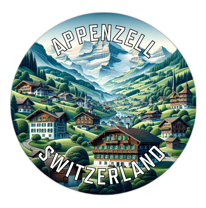 Appenzell Switzerland Souvenir Die Cut Flat Magnet 6-Inch