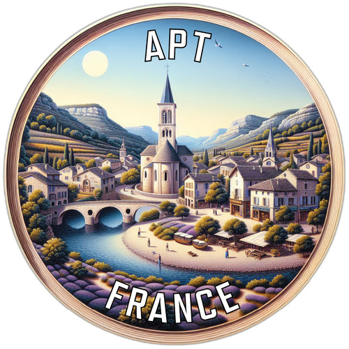 Apt France Souvenir Die Cut Flat Magnet 2-Inch