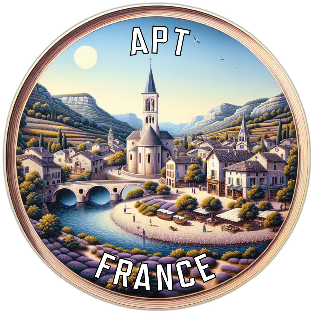 Apt France Souvenir Die Cut Flat Magnet 2-Inch