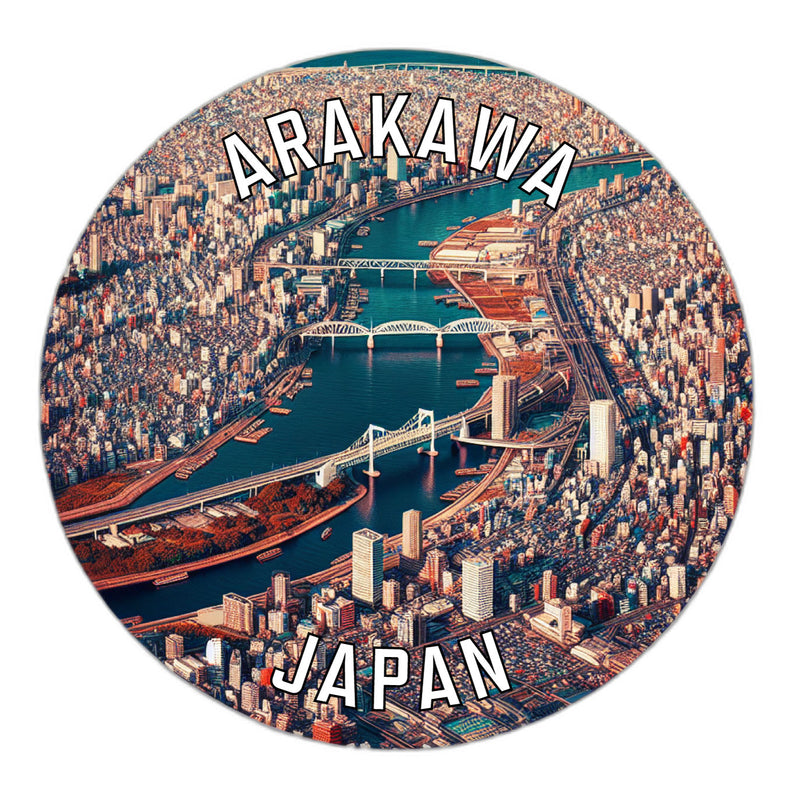 Arakawa Japan Souvenir Vinyl Decal Sticker 2-Inch