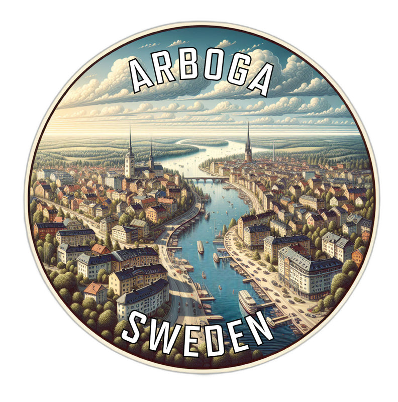 Arboga Sweden Souvenir Die Cut Flat Magnet 2-Inch