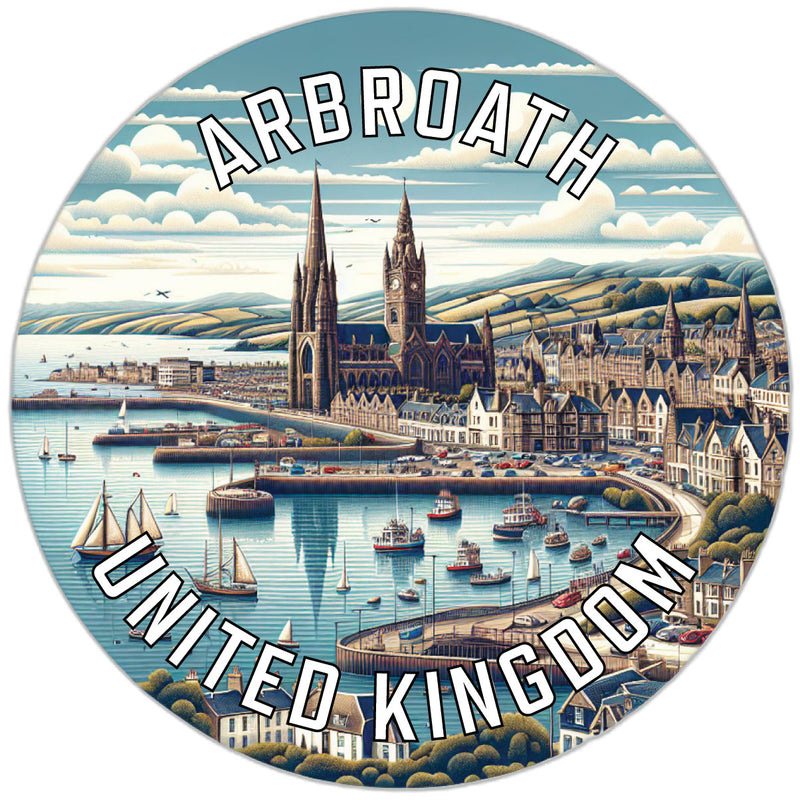 Arbroath United Kingdom Souvenir Die Cut Flat Magnet 6-Inch