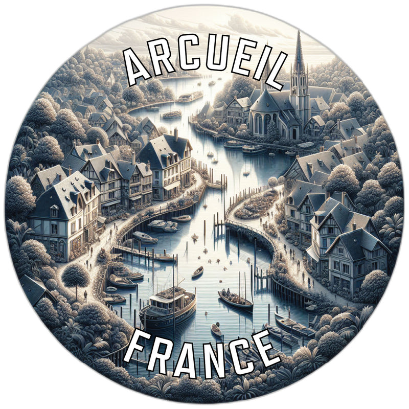 Arcueil France Souvenir Die Cut Flat Magnet 6-Inch